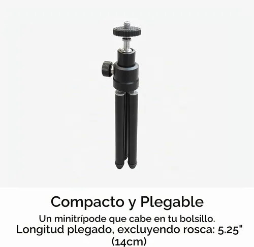 Vista 7 de MEE Audio Mini trípode ligero para cámaras web y cámaras pequeñas para videoconferencia; flexible, portátil, compacto, soporte de montaje de viaje