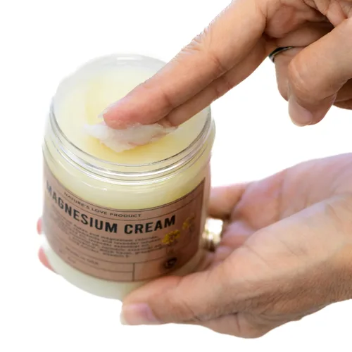 Vista 3 de Nature's Love - Crema de magnesio tópica con ingredientes orgánicos naturales y aceites esenciales, alivio muscular, calambres en las piernas, apoyo