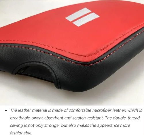 Vista 5 de BOYUER Funda para consola central para Dodge Challenger 2015, 2016, 2017, 2018, 2019, 2020, 2021, 2022, 2023, funda de piel para consola central