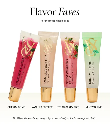 Vista 6 de Victoria's Secret Juego de regalo de brillo de labios de 4 piezas, regalos para mujeres