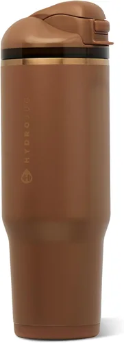 Vista 78 de HydroJug Ease2o - Botella de agua aislada de 24 onzas, tapa con popote y Duna
