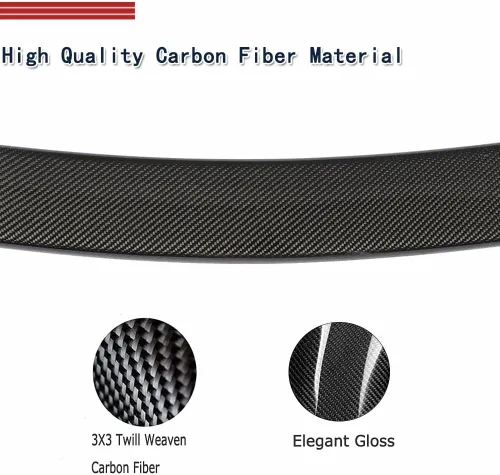 Vista 4 de Alerón de maletero de fibra de carbono W222 para Mercedes Benz Clase S W222 2014-2020 Clase S Sedan S450 S550 S560 S63 4 puertas con tapa de alerón
