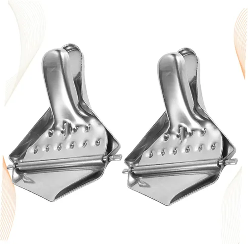 Vista 2 de Exprimidor manual de limón de acero inoxidable 2pcs para la prensa de frutas de la cocina del hogar con extracción y diseño eficientes de jugo