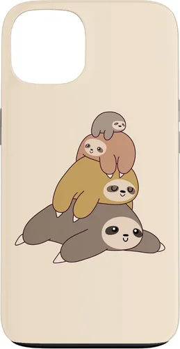 Vista 7 de Sloth Stack Cartoon Graphic Design Cute Doodle Phone Case for iPhone 17