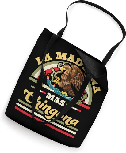 Vista 2 de La Madrina Mas Chingona - Bolsa de mano divertida con la bandera mexicana