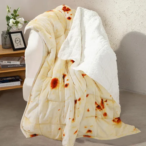 Vista 8 de Aemicion Manta con peso para niños de 7 libras, tamaño individual de 41 x 60 pulgadas, cómoda, suave y esponjosa Sherpa, manta pesada para niños