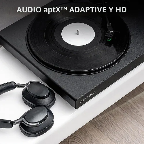 Vista 2 de Victrola Hi-Res Onyx - Wireless Bluetooth Turntable with aptX - Black