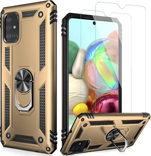 Vista 18 de LUMARKE Funda para Galaxy A51 4G con Protector de Pantalla, Pasa Prueba de Caída de 16 pies de Grado Militar, Cubierta Protectora para Teléfono
