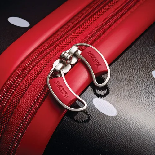 Vista 9 de American Tourister Maleta rígida con ruedas giratorias de Disney, Arco rojo de Minnie Mouse, Disney Hardside Equipaje con Spinners