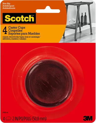 Vista 5 de Scotch™ Copas de ruedas SP909-NA, madera de roble redonda de 2 pulgadas, 4 por paquete, 6 paquetes por