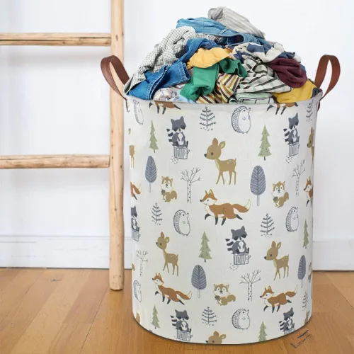 Vista 4 de NTAOHAMPER - Cesta de lavandería, cesta de ropa, caja de almacenamiento impermeable para el dormitorio, cesta organizadora de ropa, caja para Animal
