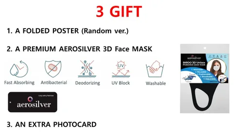 Vista 2 de BTS You never walk alone [Right ver] CD+Folded Poster+BIRDO Aerosilver Premium Mask+Extra Photocard