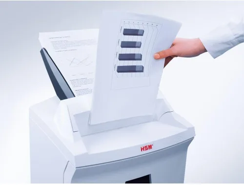 Vista 7 de HSM SECURIO AF150 L5 Trituradora de corte cruzado con alimentación automática de papel; tritura hasta 150 automáticamente/7 manualmente; capacidad