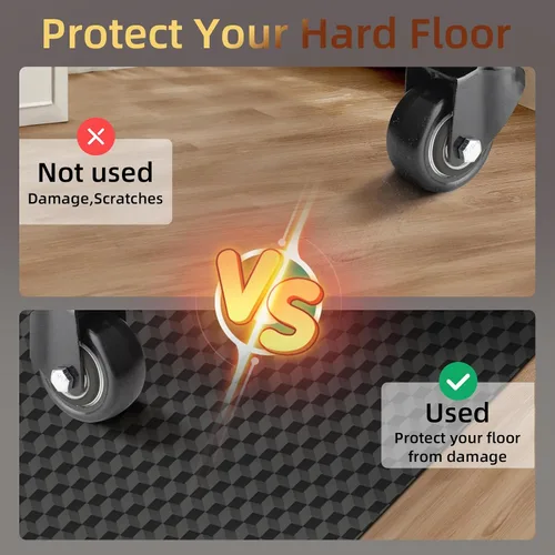 Vista 7 de AiBOB Chair Mat for Low Pile Carpet Floors, Flat Without Curling, 36 X 48 in, Office Carpeted Floor Mats for Computer Chairs Desk
