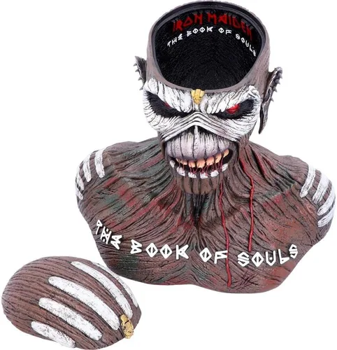 Vista 7 de Nemesis Now Caja de busto con licencia oficial de Iron Maiden Book of Souls, marrón, 10.2 in (grande)