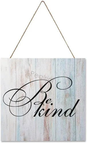 Vista 20 de PEALRICH Letrero colgante de madera con cita motivacional "Life Begins At The End Of Your Comfort Zone", placa artística para decoración de pared