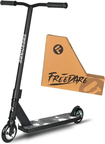 Vista 7 de FREEDARE Complete Pro Stunt Scooter for Kids 8 Years and Up, Teens, Adults Negro-JB1