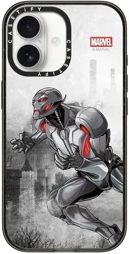 Vista 140 de CASETiFY Funda para iPhone Air, compatible con MagSafe Marvel VS CoLab Protección contra caídas de grado militar 4x de 8.2 pies Funda Capitán