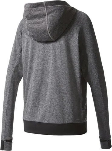 Vista 6 de adidas Performance de entrenamiento sudadera de mujer # bk7678, S, Gris jaspeado oscuroo