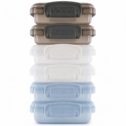 Vista 15 de NADOBA 12 Pcs Lock Top Snack Containers, 4.6 Oz, Snap Lid, 3