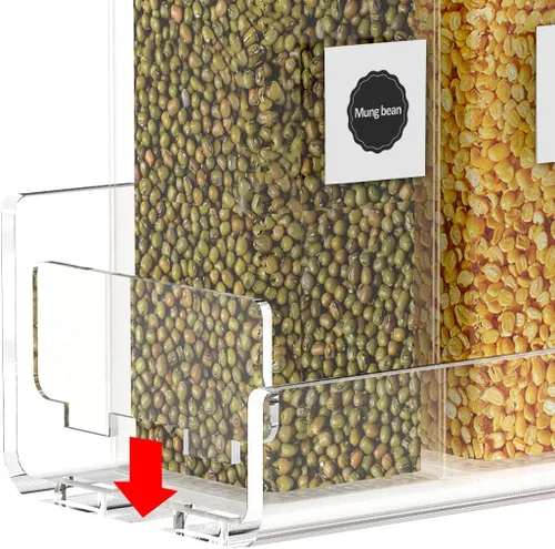 Vista 3 de Sezanrpt Estante acrílico para especias de montaje en pared, estantes colgantes para condimentos, tarros de especias de cocina, organizador