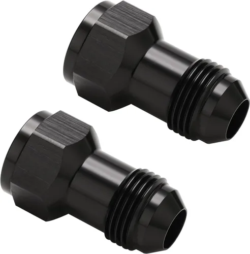 Vista 6 de 4AN hembra flare a 4AN macho Flare extensión adaptador de montaje recto aluminio negro