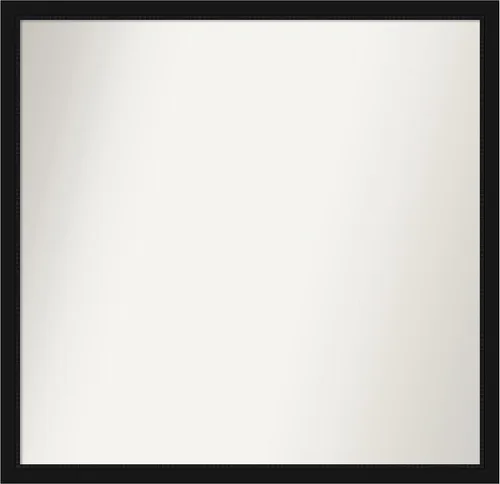 Vista 436 de Amanti Art Espejo de baño negro para sobre fregadero, 22 x 22 pulgadas, espejo de tocador cuadrado estrecho negro Avon, marco de madera casual