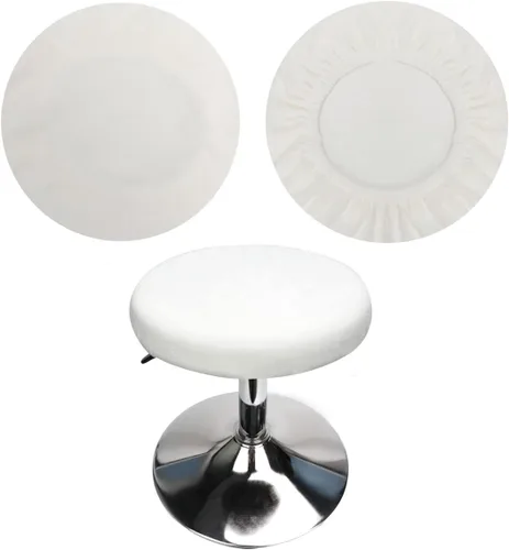 Vista 23 de Fundas redondas de terciopelo para taburetes de bar de 12-16 pulgadas, fundas redondas, lujosas, elásticas, resistentes a las arrugas, lavables, a