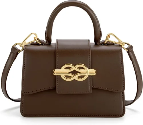 Vista 3 de Milan Chiva Monederos pequeños con asa superior para mujer, mini bolso cruzado, elegante bolso cuadrado