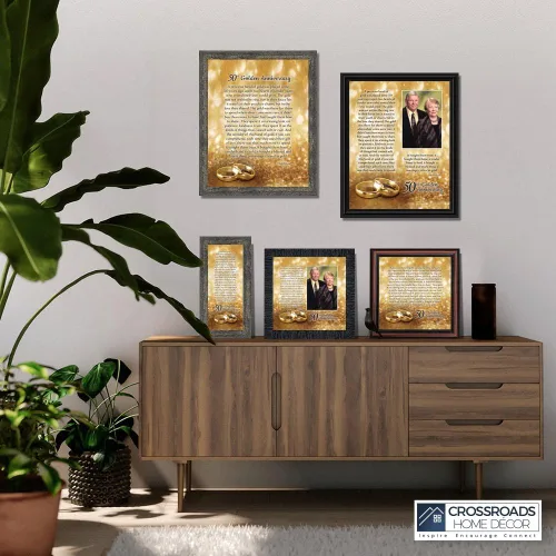 Vista 5 de Crossroads Home Décor 50 Boda para Padres, 50 Aniversario Decoraciones para fiestas, 50 años de aniversario, 50 años de regalo, 50 para parejas