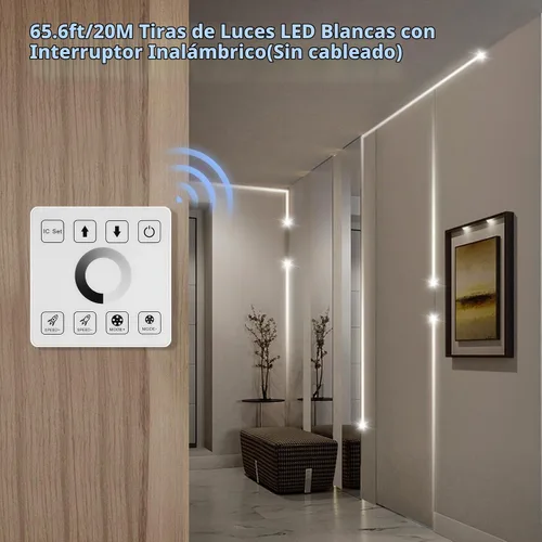 Vista 2 de Tira de luz LED que fluye agua corriente 65.6ft 6500K blanco