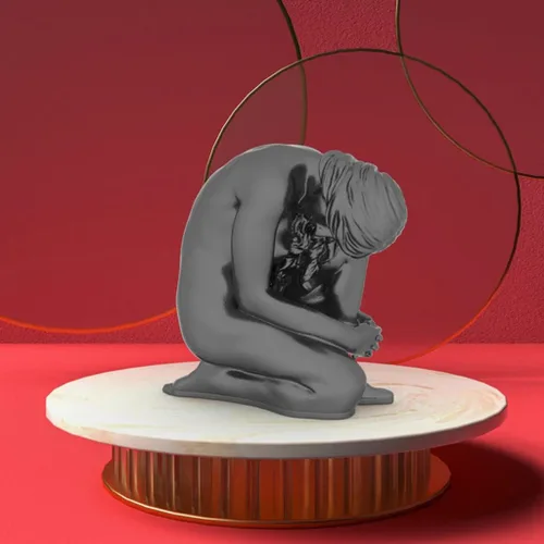 Vista 4 de Molde de silicona para cuerpo humano 3D - Molde grande de yeso de jabón para velas de chocolate con fondant