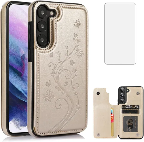 Vista 11 de Asuwish Funda para Samsung Galaxy S23 Plus/S23+ 5G de 6.6 pulgadas con protector de pantalla de vidrio templado, funda de cuero con soporte