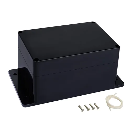 Vista 18 de Caja de conexiones impermeable a prueba de polvo IP65 de plástico ABS, proyecto eléctrico universal con oreja fija, color negro, 3.26"x 2.28"x 1.29