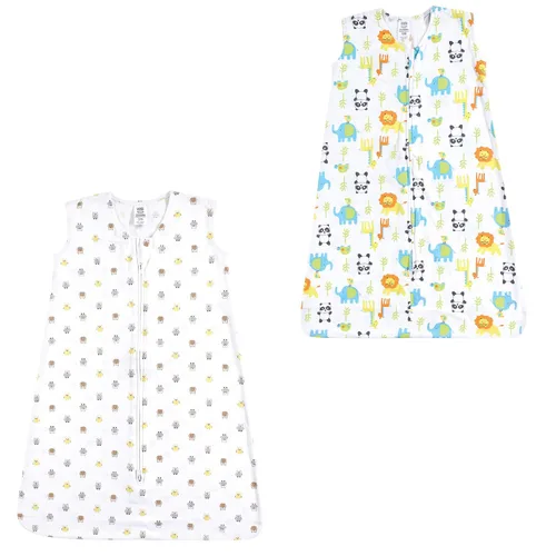 Vista 34 de Luvable Friends - Saco de dormir para bebé sin mangas, diseño unisex, Saco de dormir de algodón sin mangas, saco de dormir, manta, 0-6 meses