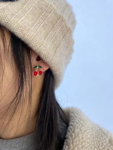 Vista 8 de Pendientes creativos y divertidos de frutas realistas para mujeres y niñas