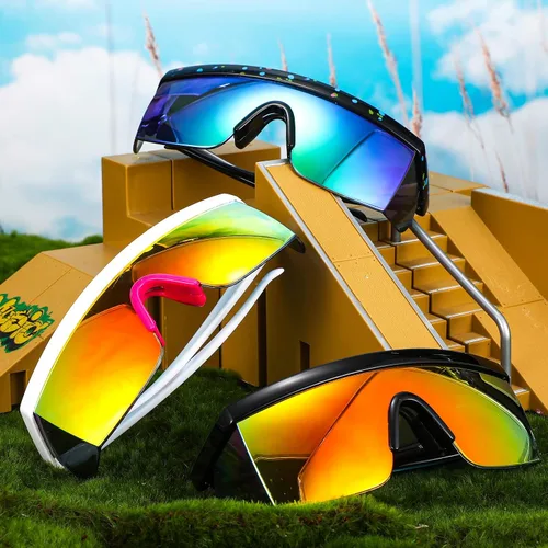 Vista 7 de 3 pares de lentes de sol deportivos de verano, protección UV, polarizados, resistentes al viento, ciclismo, béisbol, para hombres y mujeres, pesca