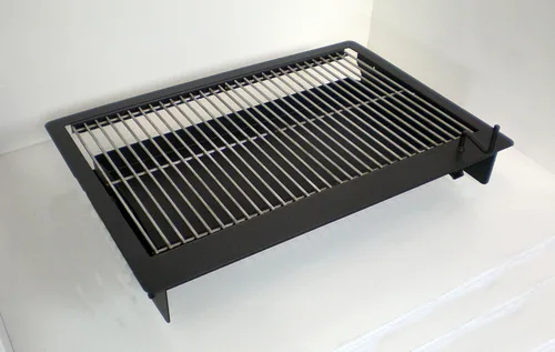 Vista 3 de Parrilla de encimera integrada de carbón y madera de 30 pulgadas (rejillas de cocción SS incluidas)