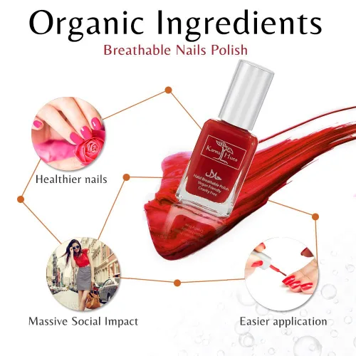 Vista 2 de Karma Naturals - Esmalte de uñas Halal certificado – transpirable y permeable al agua, apto para Wudu (Aabidah)