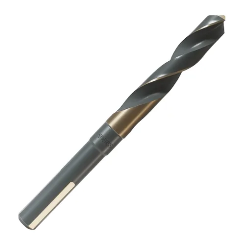 Vista 11 de COMOWARE Broca de vástago reducido de 1", HSS M2, broca negra y dorada con vástago de 3 planos de 1/2", punta dividida de 135°, brocas de metal