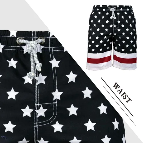 Vista 3 de PREFER TO LIFE Pantalones cortos para hombre, secado rápido, traje de baño para playa, fiesta de vacaciones, bermudas, natación, pantalones grandes