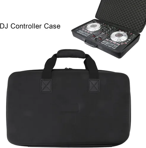 Vista 6 de Zyyini Funda para controlador de DJ, carcasa rígida de EVA a prueba de arañazos con acolchado de espuma absorbente de impactos y forro brillante