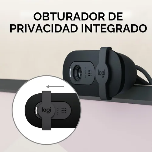 Vista 4 de Logitech Brio 101 Full HD 1080p Webcam para transmisión y reuniones - Negro