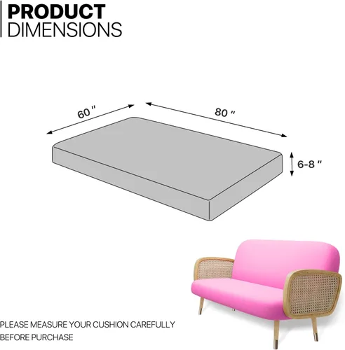 Vista 2 de MoNiBloom Funda para futón de tamaño Queen, elástica, sin brazos, funda para sofá sin brazos, protector de muebles, duradera y lavable, con Cereza