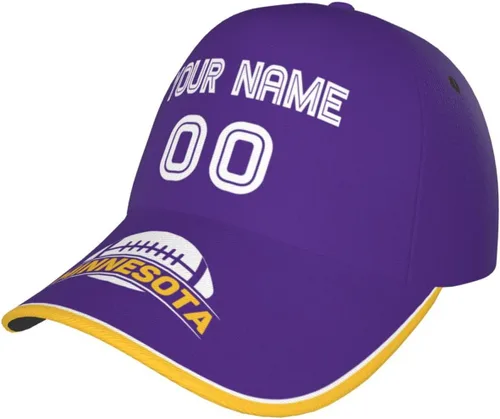 Vista 30 de Gorra personalizada con cualquier nombre y número ajustable, regalo personalizado para papá, hombres, mujeres, jóvenes, fanáticos de los deportes