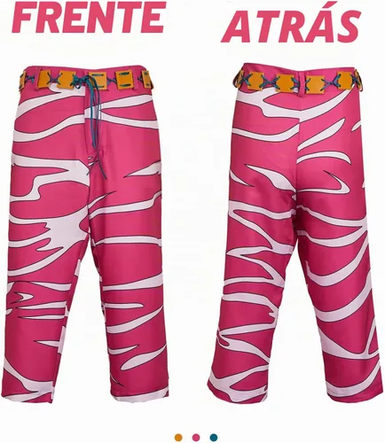Vista 3 de Traje de cosplay de anime para hombre, chaqueta rosa, abrigo, uniforme, pantalones, camisa, capa roja, cinturón, Halloween Estilo 1