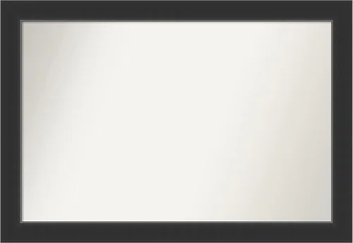 Vista 393 de Amanti Art Espejo personalizado, espejo de baño negro Astor, espejo de pared o espejo de tocador de baño sobre el fregadero (25 x 25 pulgadas)