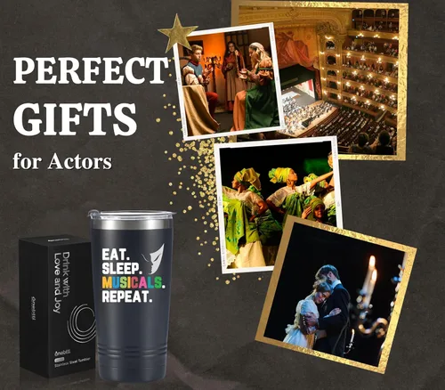Vista 7 de Onebttl Regalos de teatro, regalos de Broadway para músicos, actores y profesores de música en el Día Mundial del Teatro, cumpleaños y Navidad, vaso