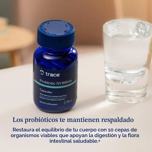 Vista 5 de Oligoelementos, Probiótico 55 Mil Millones, Cápsulas, 30