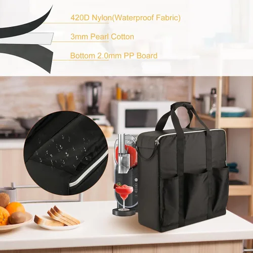 Vista 2 de Beautyflier Bolsa de transporte de viaje para Ninja SLUSHi Slushie Machine FS299/FS301/FS301C, funda de viaje portátil para fabricante de bebidas